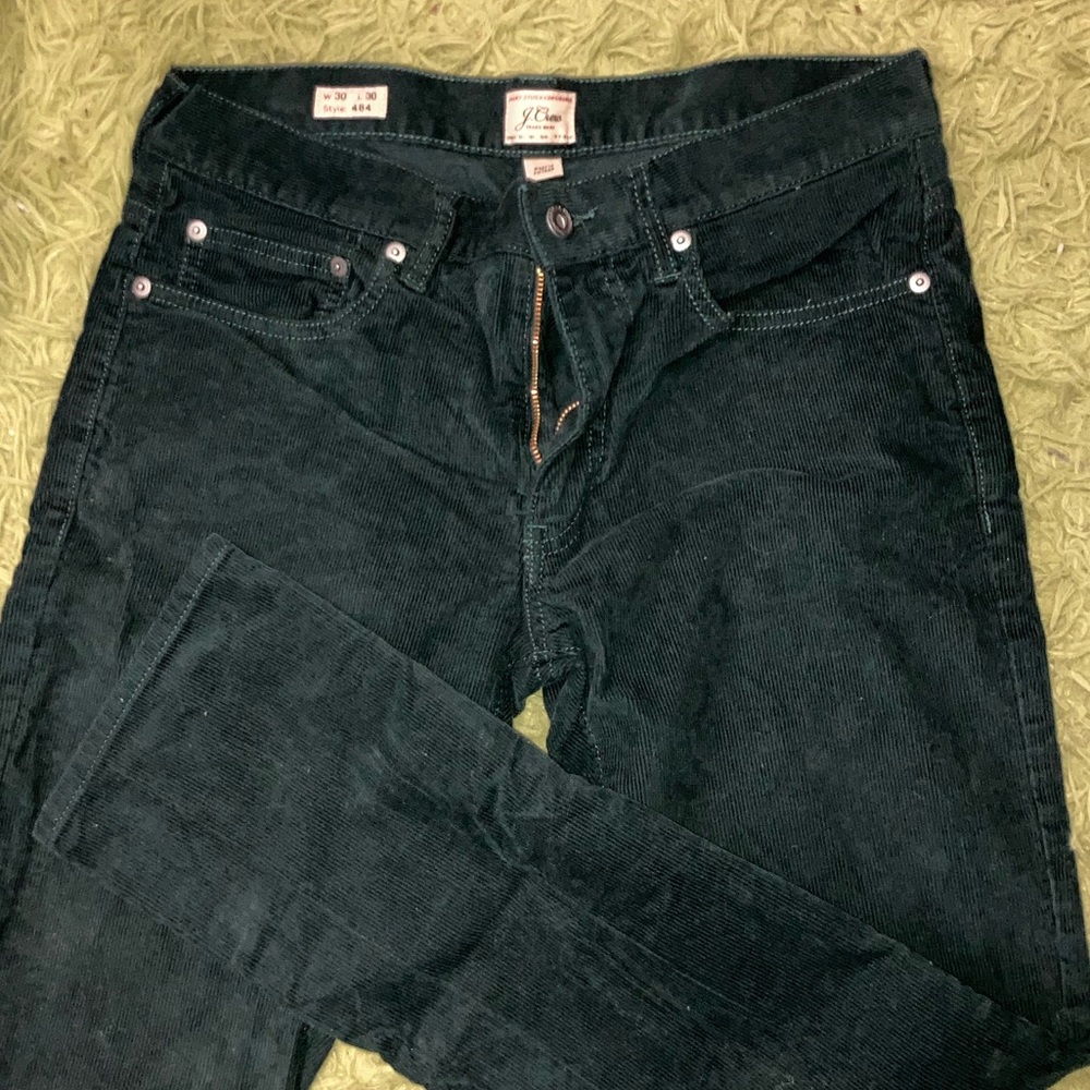 Green corduroy pants